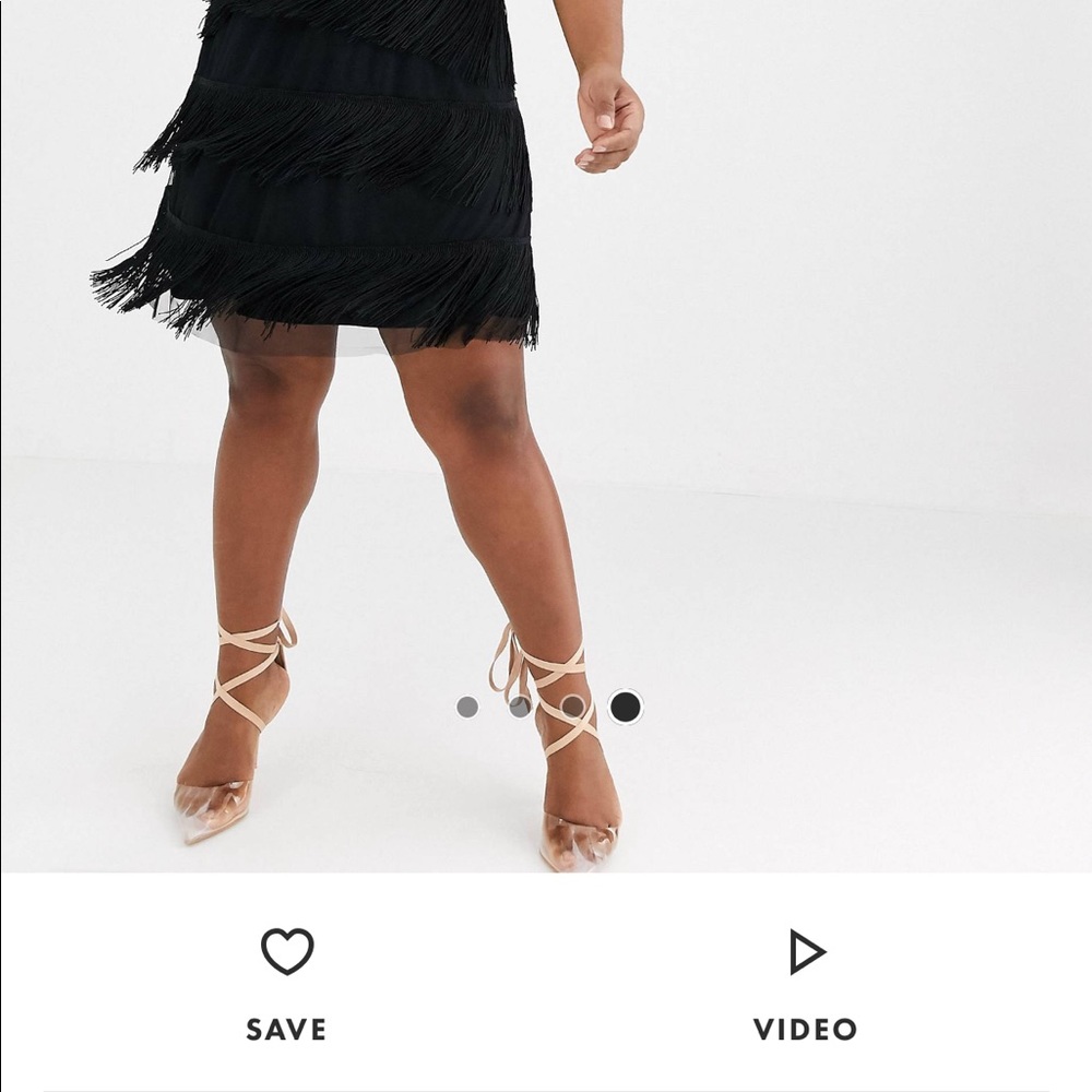 ASOS fringe dress shift t-shirt mini dress